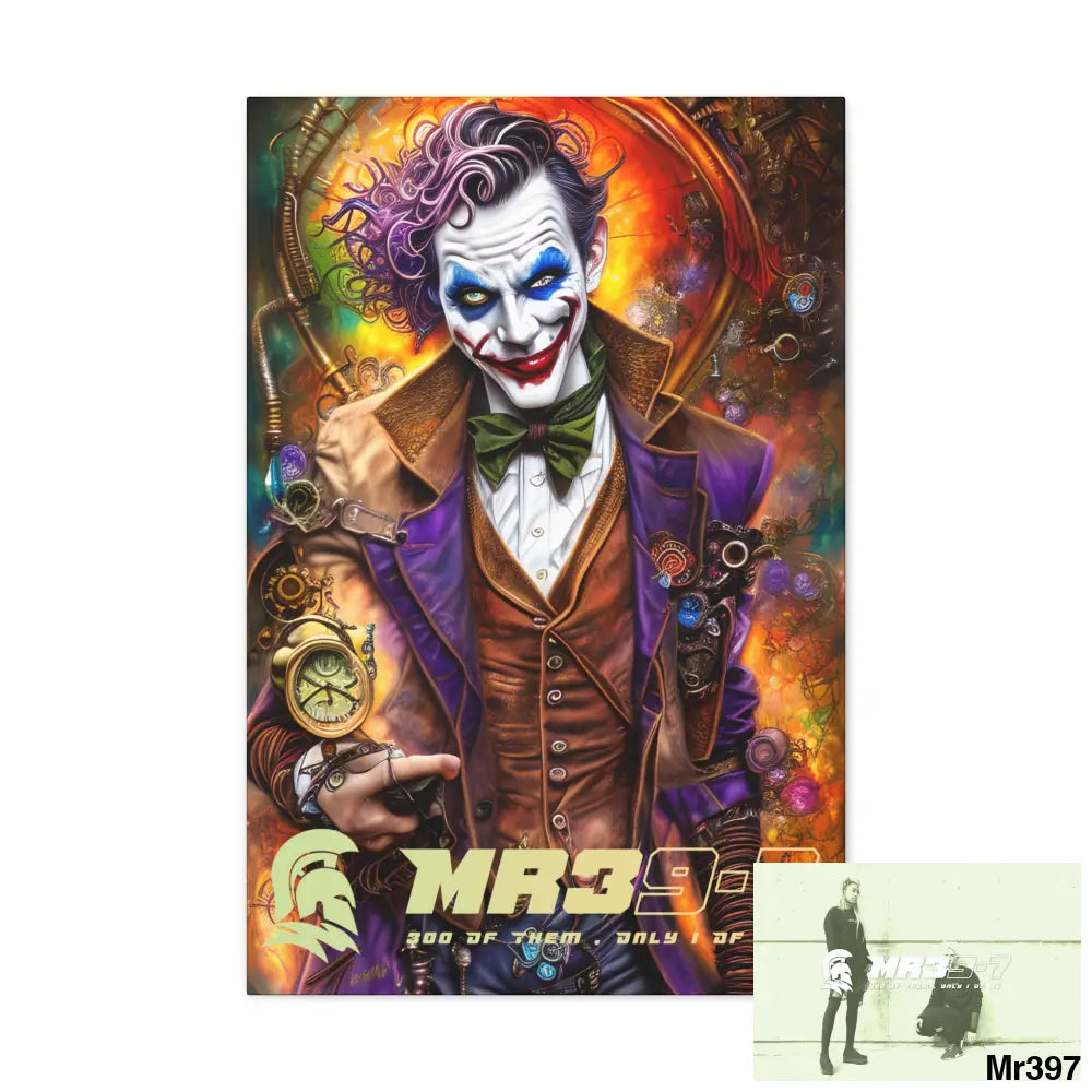 Canvas Gallery Wraps MR39 Steampunk Joker Hearts Tribal Fractal Canvas