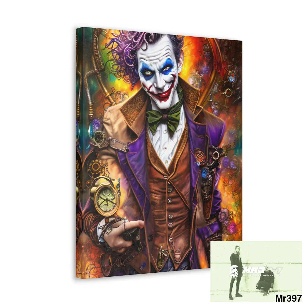 Canvas Gallery Wraps MR39 Steampunk Joker Hearts Tribal Fractal Canvas