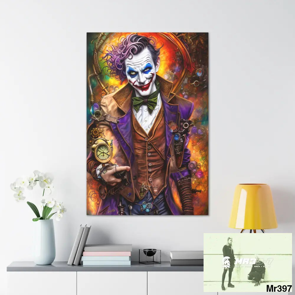 Canvas Gallery Wraps MR39 Steampunk Joker Hearts Tribal Fractal Canvas