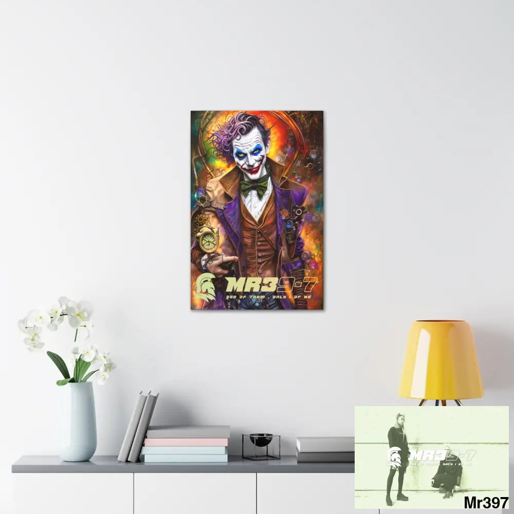 Canvas Gallery Wraps MR39 Steampunk Joker Hearts Tribal Fractal Canvas