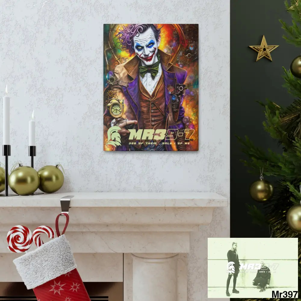 Canvas Gallery Wraps MR39 Steampunk Joker Hearts Tribal Fractal Canvas