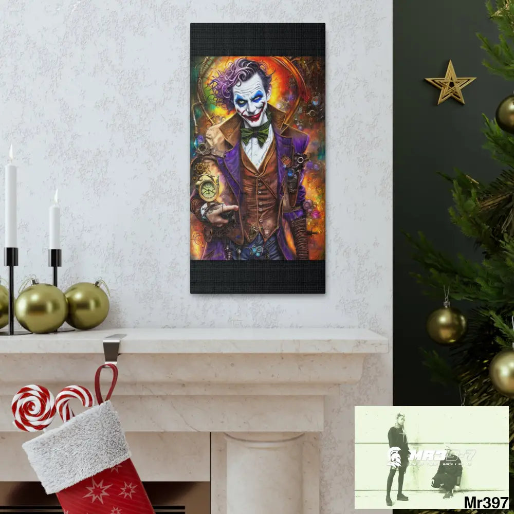 Canvas Gallery Wraps MR39 Steampunk Joker Hearts Tribal Fractal Canvas