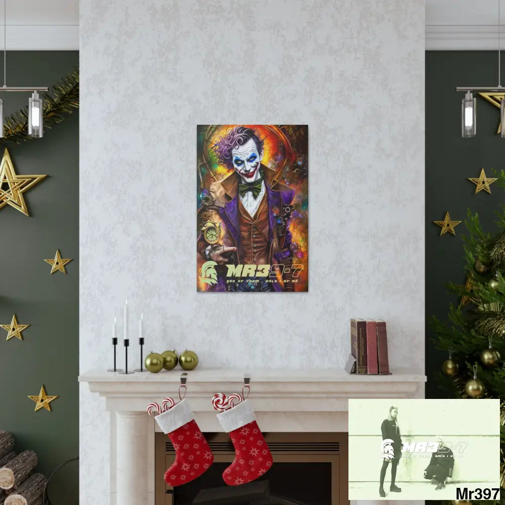 Canvas Gallery Wraps MR39 Steampunk Joker Hearts Tribal Fractal Canvas