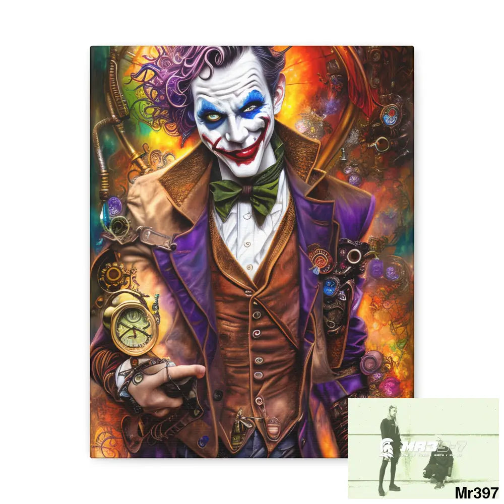 Canvas Gallery Wraps MR39 Steampunk Joker Hearts Tribal Fractal Canvas