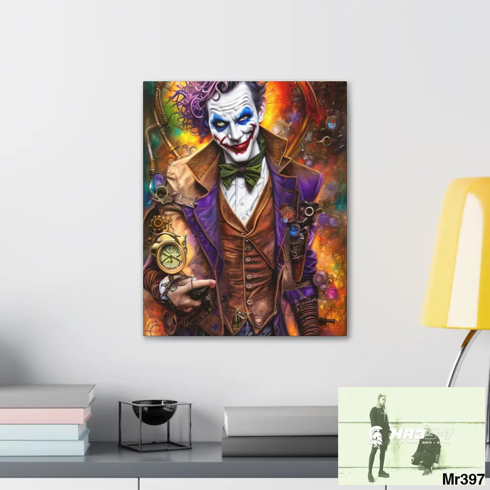 Canvas Gallery Wraps MR39 Steampunk Joker Hearts Tribal Fractal Canvas