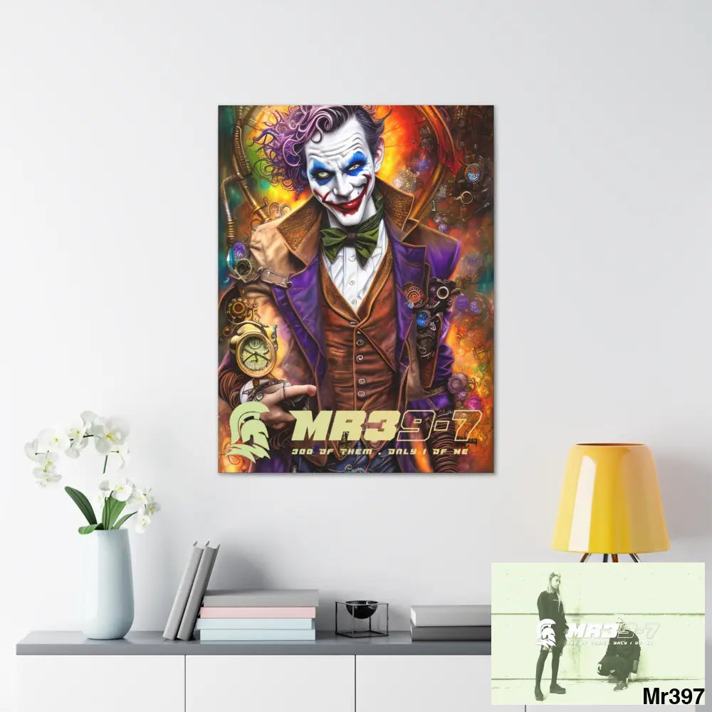 Canvas Gallery Wraps MR39 Steampunk Joker Hearts Tribal Fractal Canvas