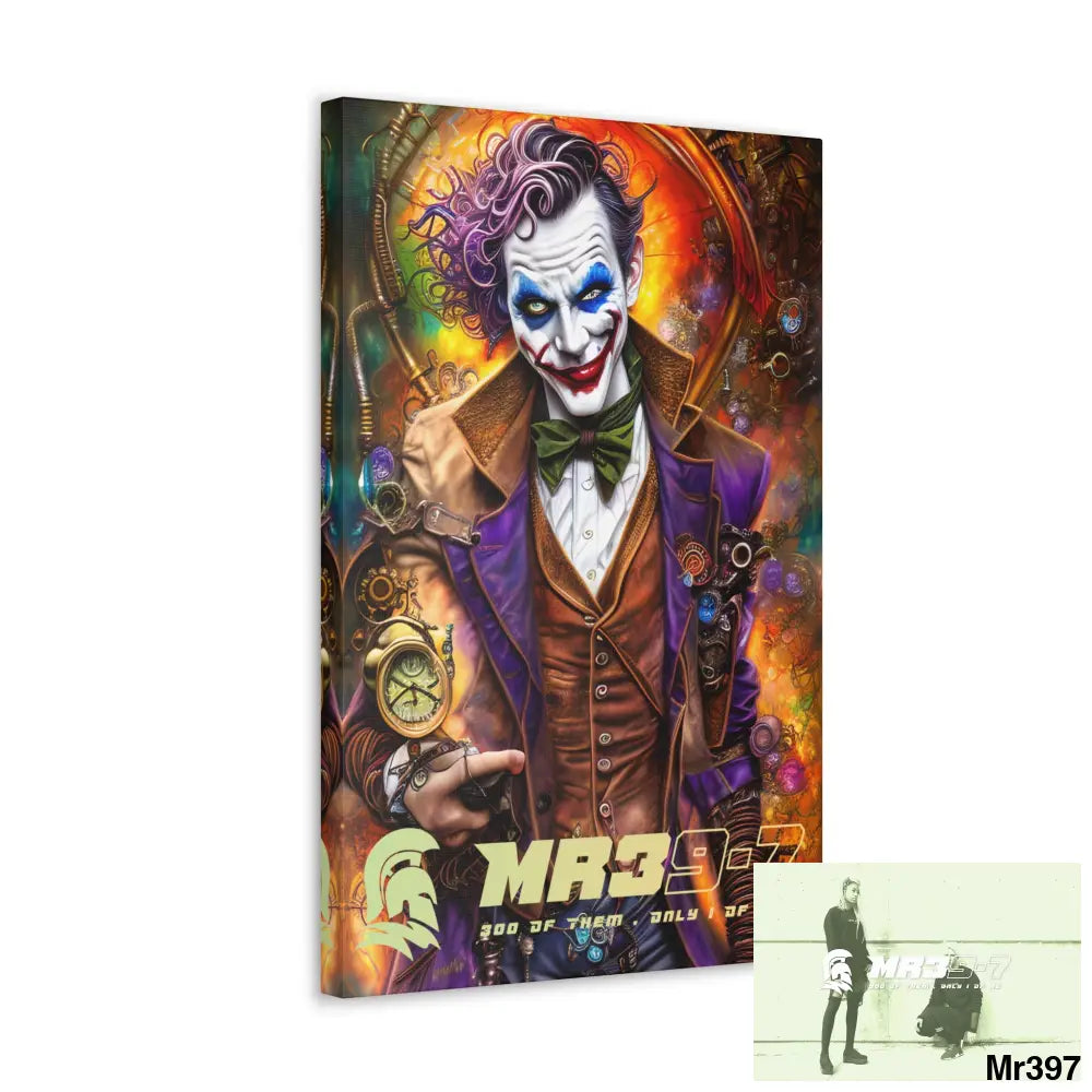 Canvas Gallery Wraps MR39 Steampunk Joker Hearts Tribal Fractal Canvas