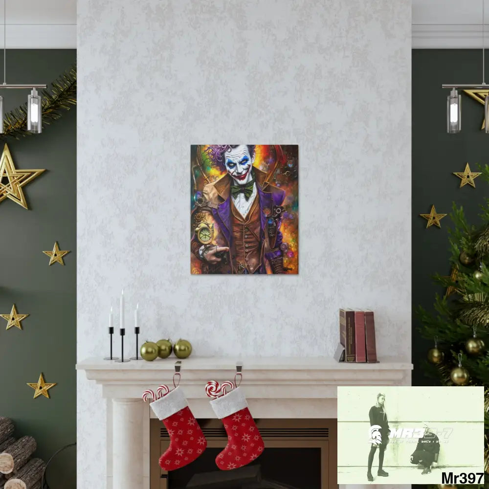 Canvas Gallery Wraps MR39 Steampunk Joker Hearts Tribal Fractal Canvas