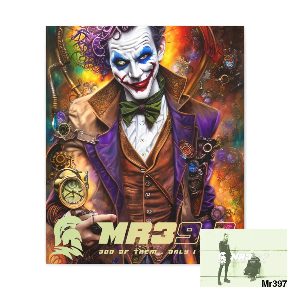 Canvas Gallery Wraps MR39 Steampunk Joker Hearts Tribal Fractal Canvas