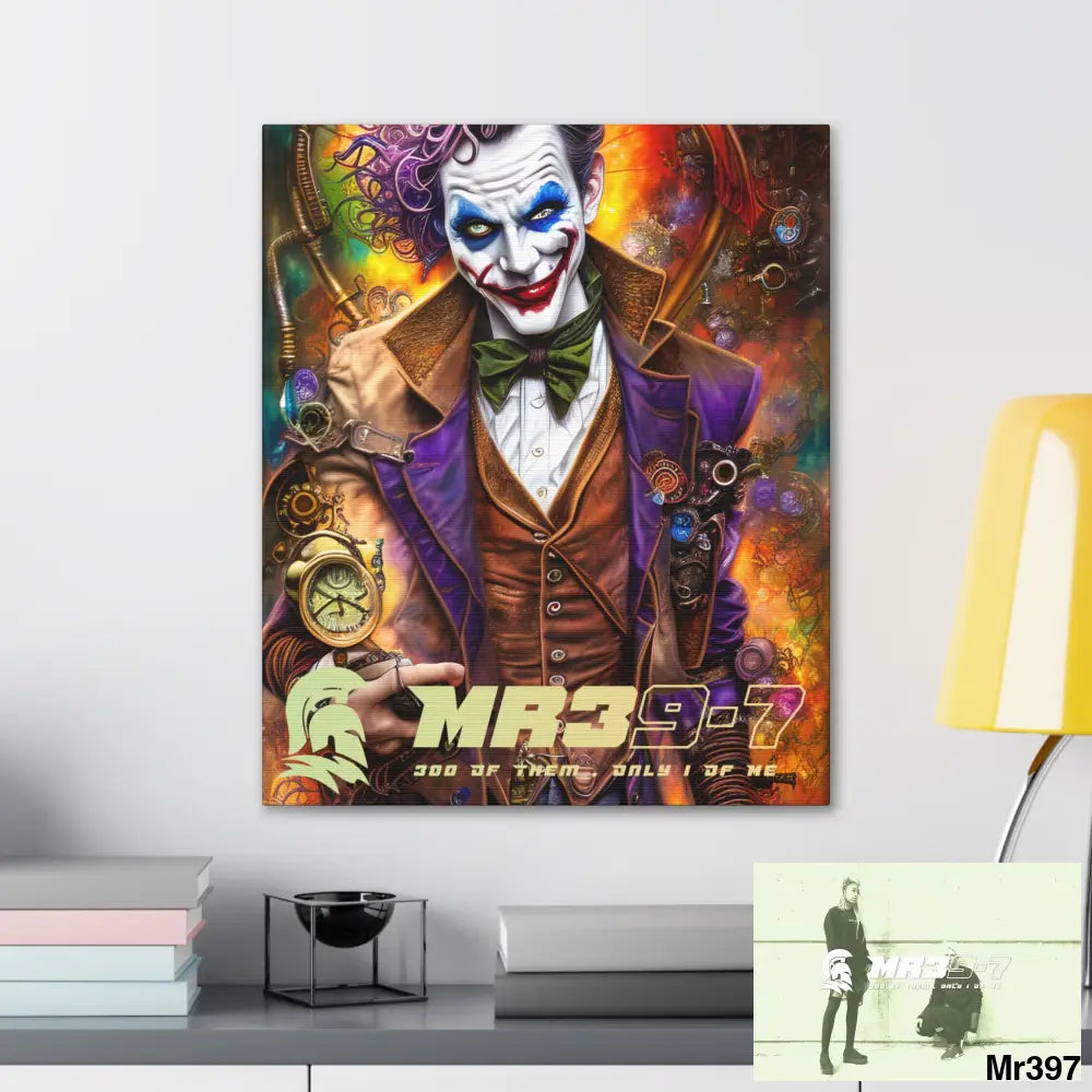 Canvas Gallery Wraps MR39 Steampunk Joker Hearts Tribal Fractal Canvas