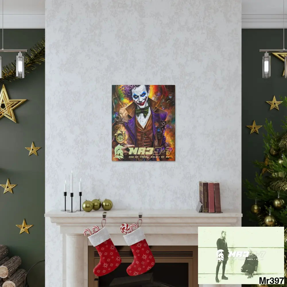 Canvas Gallery Wraps MR39 Steampunk Joker Hearts Tribal Fractal Canvas