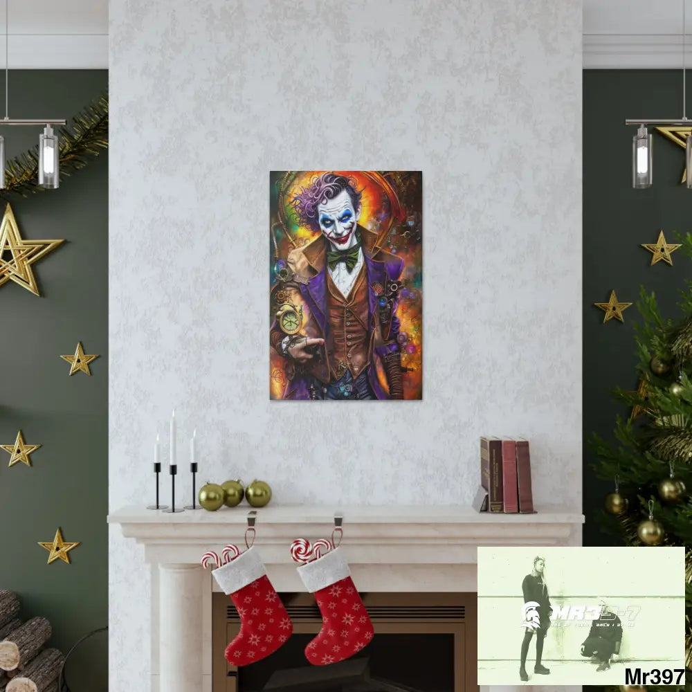 Canvas Gallery Wraps MR39 Steampunk Joker Hearts Tribal Fractal Canvas