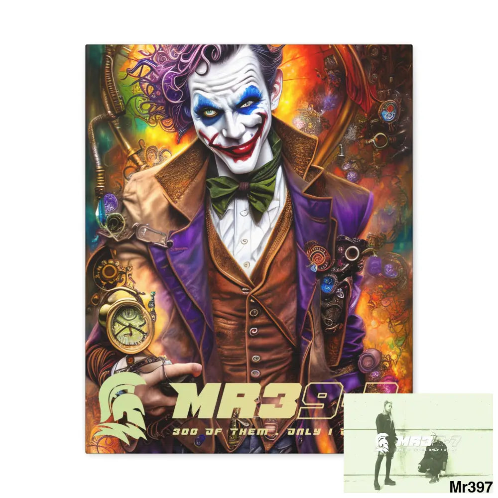 Canvas Gallery Wraps MR39 Steampunk Joker Hearts Tribal Fractal Canvas