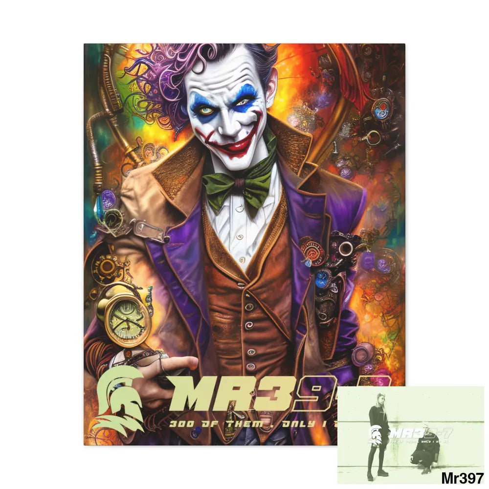 Canvas Gallery Wraps MR39 Steampunk Joker Hearts Tribal Fractal Canvas