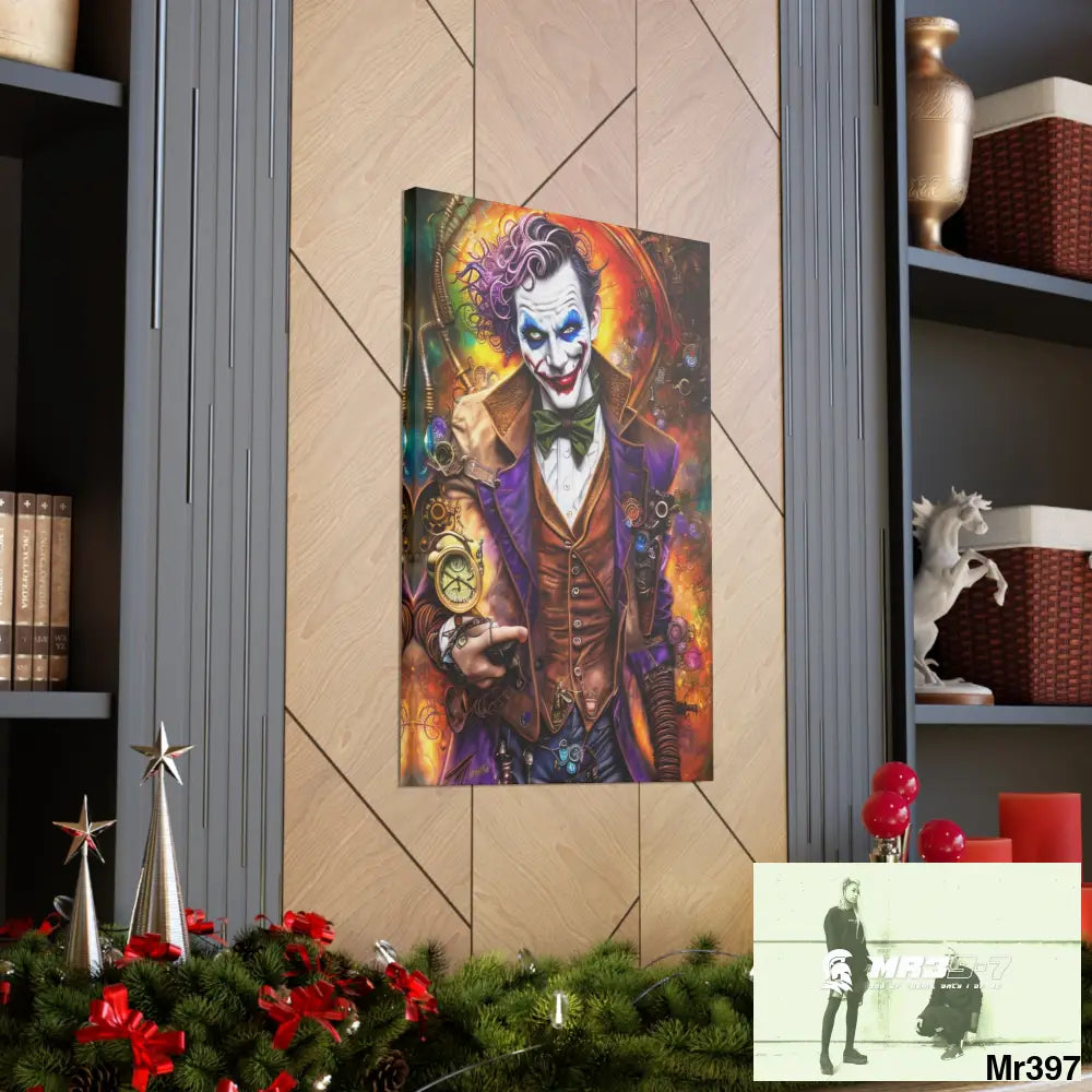 Canvas Gallery Wraps MR39 Steampunk Joker Hearts Tribal Fractal Canvas