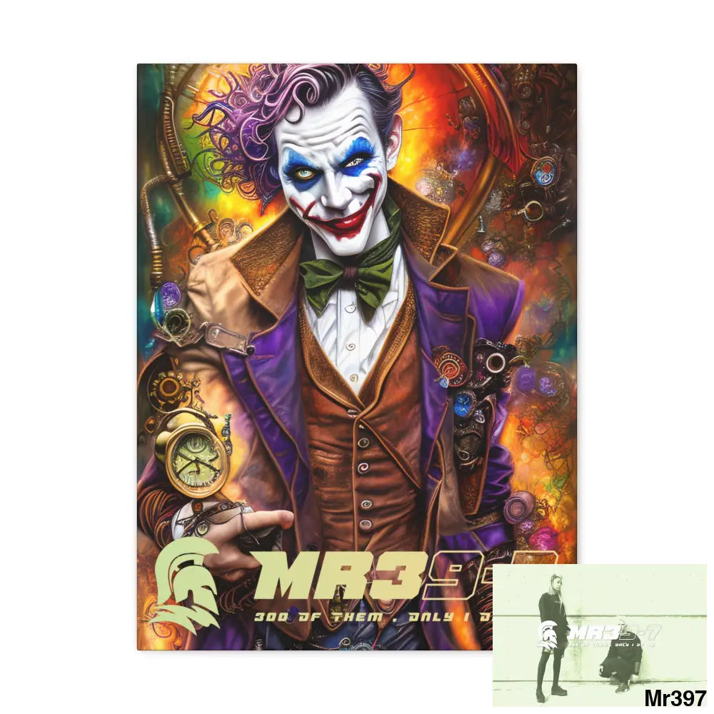 Canvas Gallery Wraps MR39 Steampunk Joker Hearts Tribal Fractal Canvas