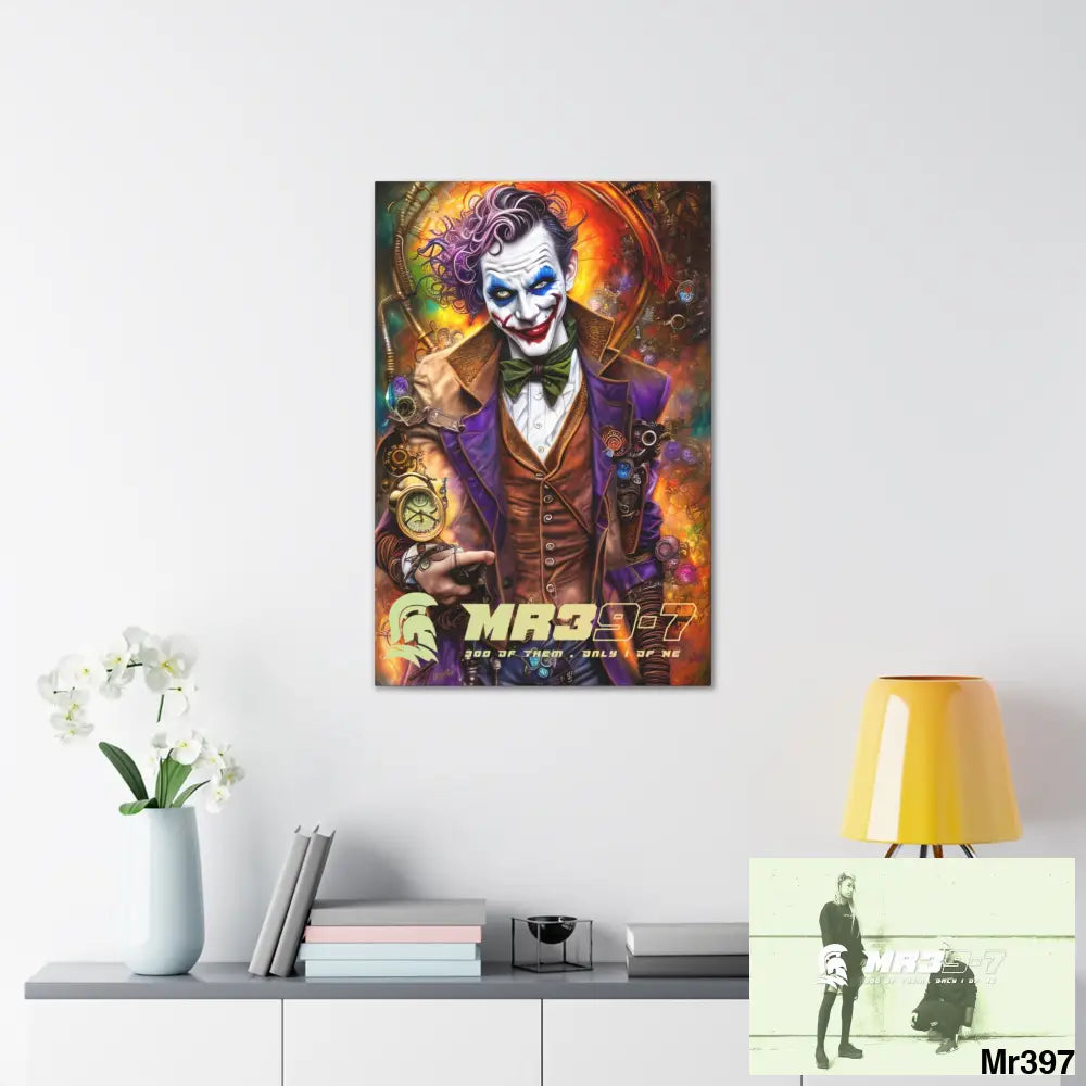 Canvas Gallery Wraps MR39 Steampunk Joker Hearts Tribal Fractal Canvas