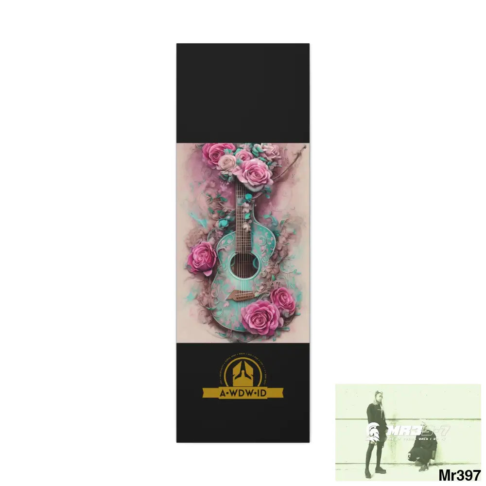 Canvas Gallery WrapsWDW.ID Pink Roses & Guitar 20″ x 60″ / Premium Gallery Wraps (1.25″) Canvas