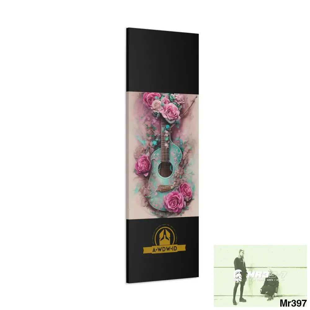 Canvas Gallery WrapsWDW.ID Pink Roses & Guitar Canvas