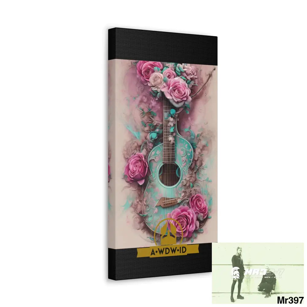 Canvas Gallery WrapsWDW.ID Pink Roses & Guitar Canvas