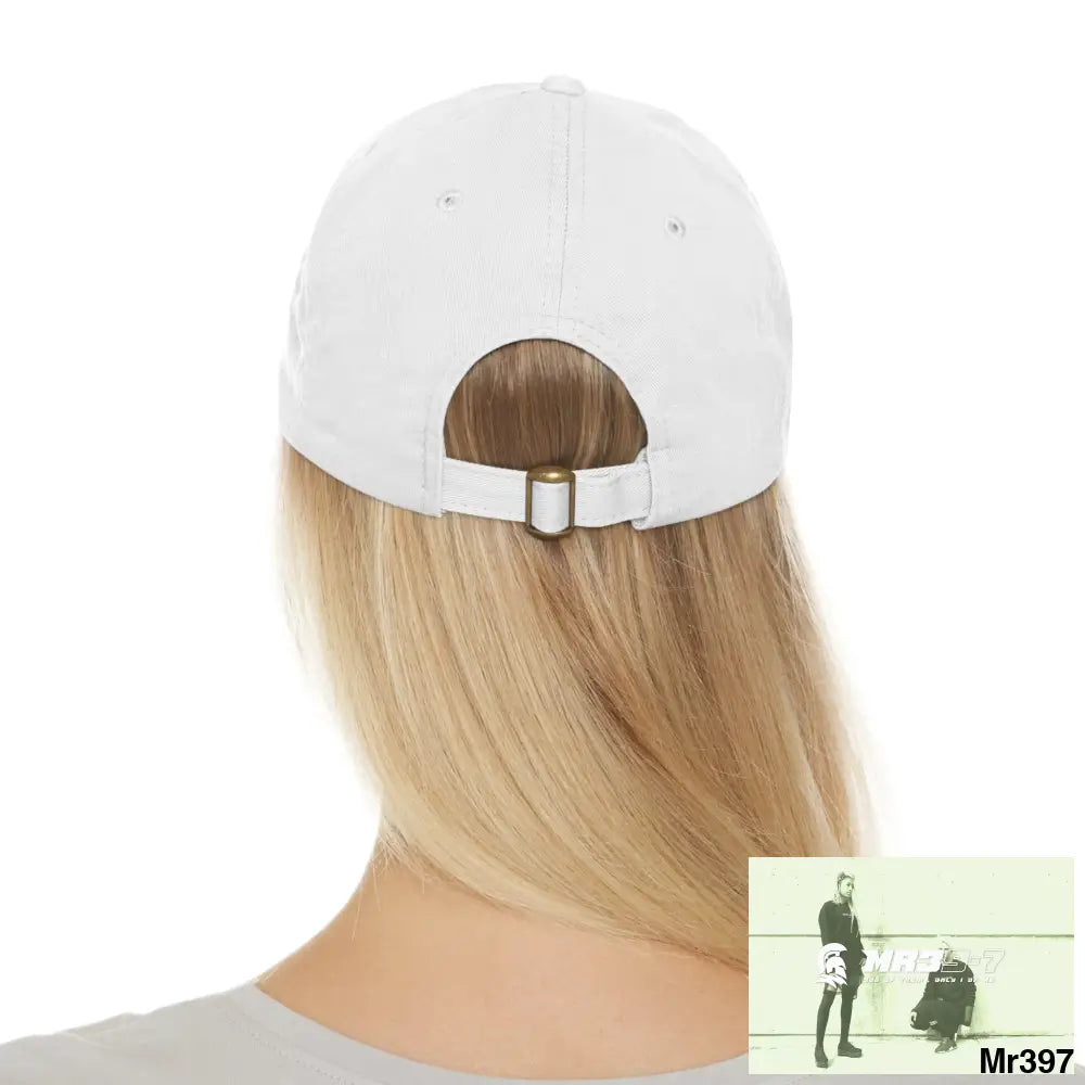 Cat got the cream Dad Hat with Leather Patch (Round) Hats