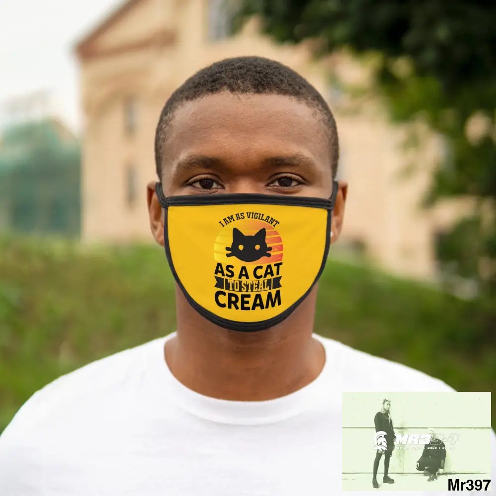 Cat got the cream Mixed-Fabric Face Mask One size Accessories