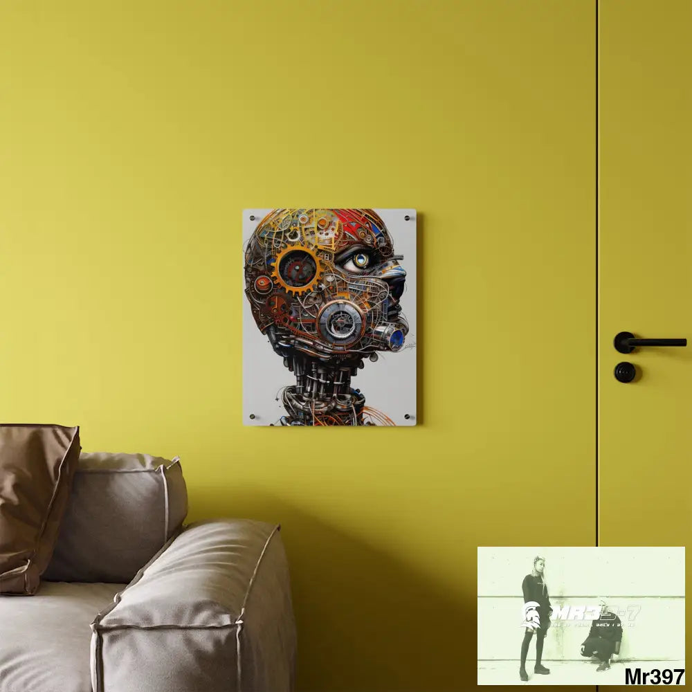 Clockwork Robot HD Animated Graphic Acrylic Wall Art Panels Home Decor