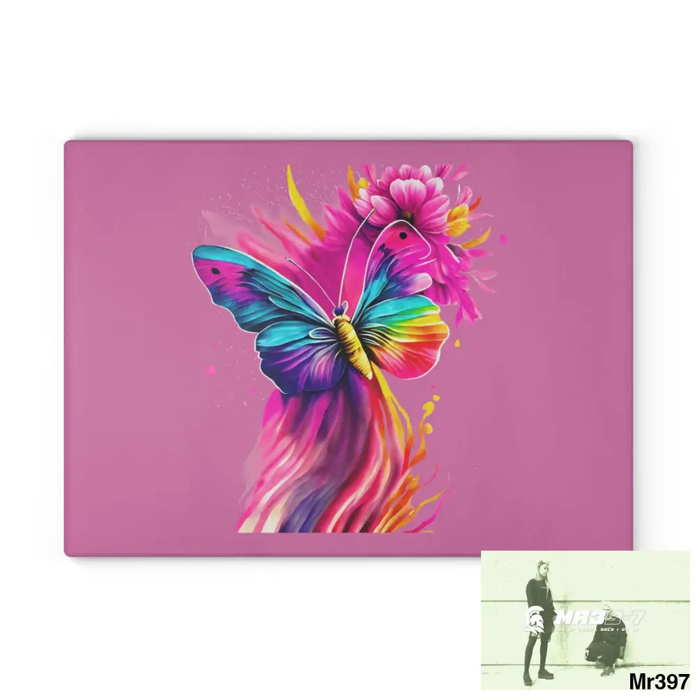 Colourful Butterfly in mid flight Cutting Board 11’’ x 15’’ / Rectangle Home Decor