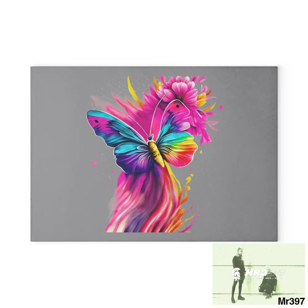 Colourful Butterfly in mid flight Cutting Board 8’’ x 11’’ / Rectangle Home Decor