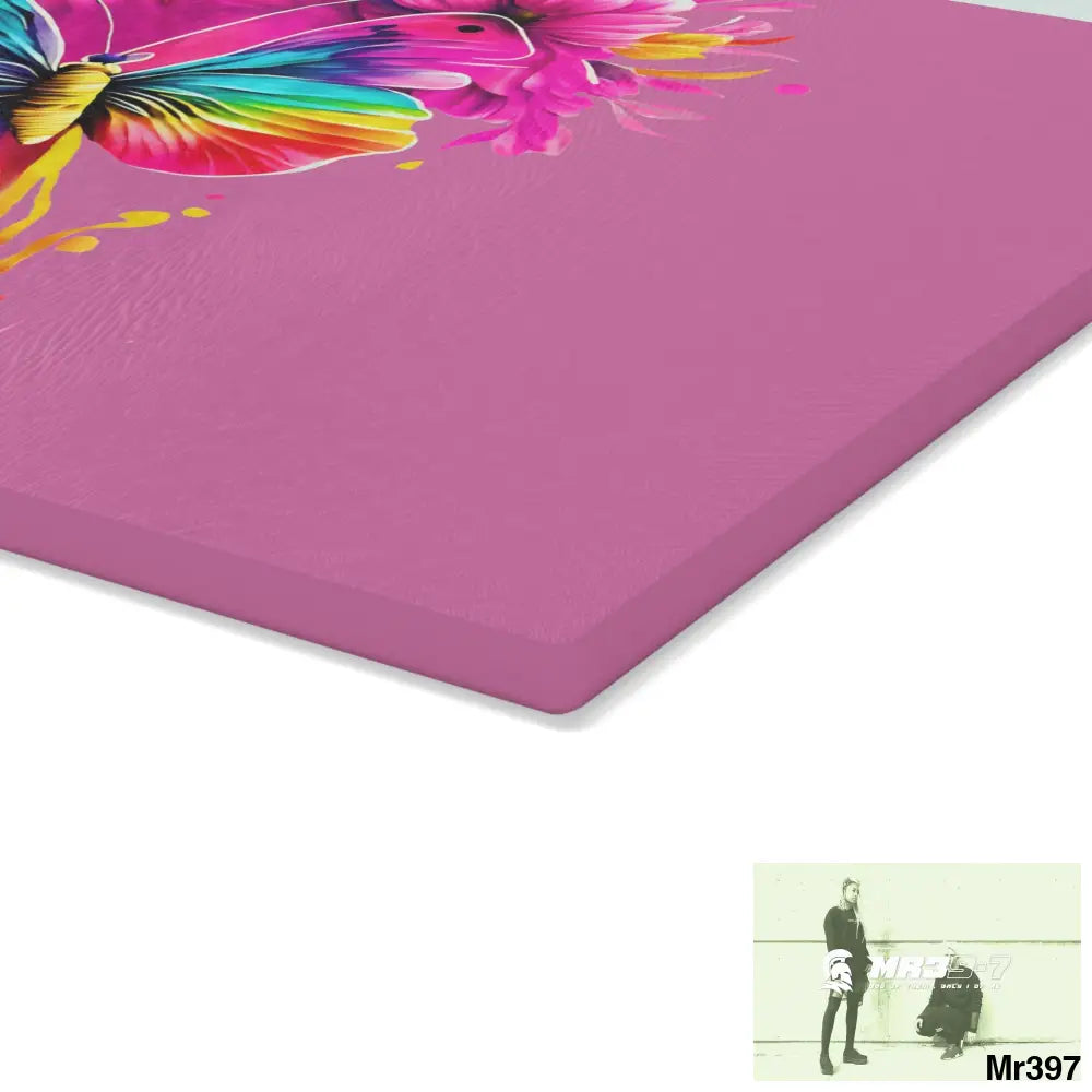 Colourful Butterfly in mid flight Cutting Board Home Decor