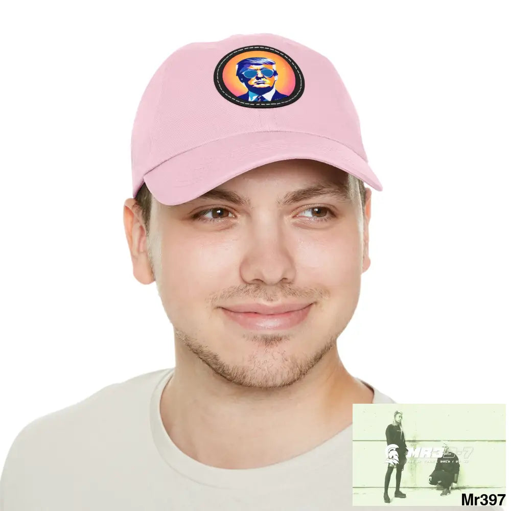 Cool Donald Trump in shades Dad Hat with Leather Patch (Round) Hats