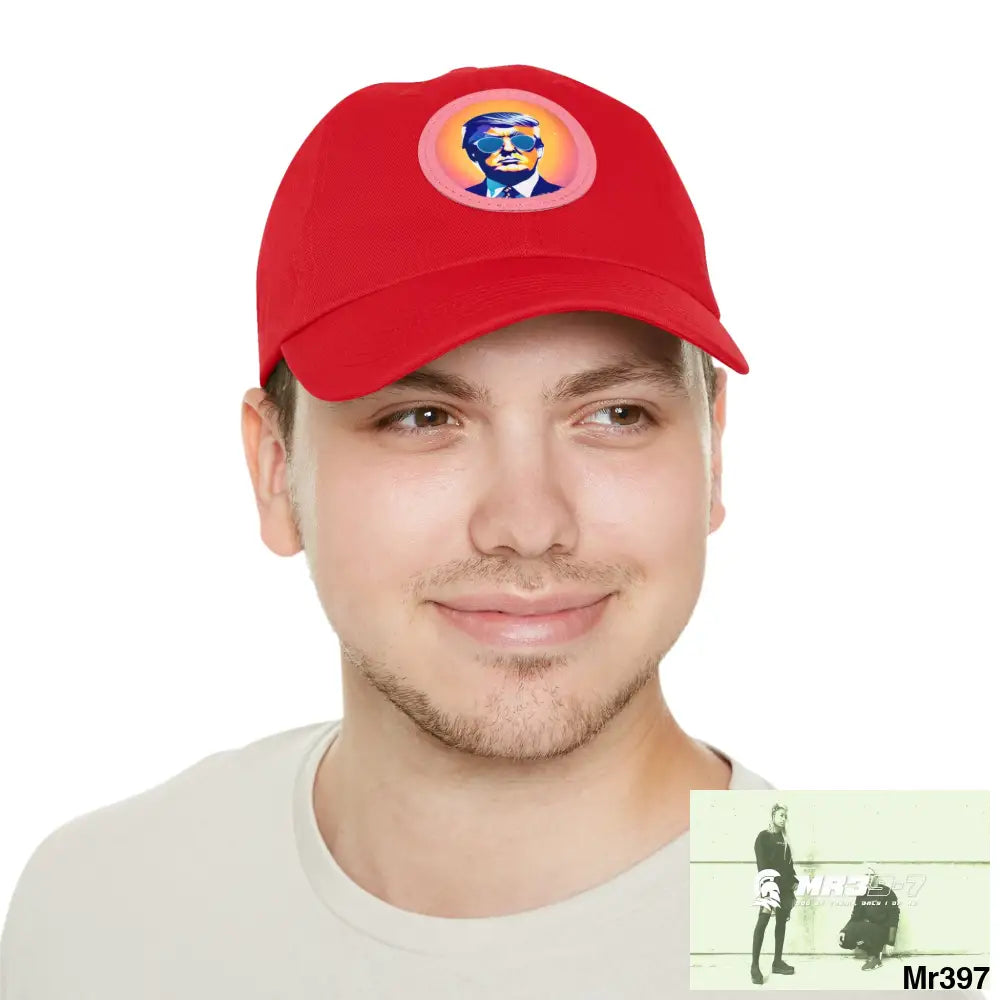 Cool Donald Trump in shades Dad Hat with Leather Patch (Round) Hats