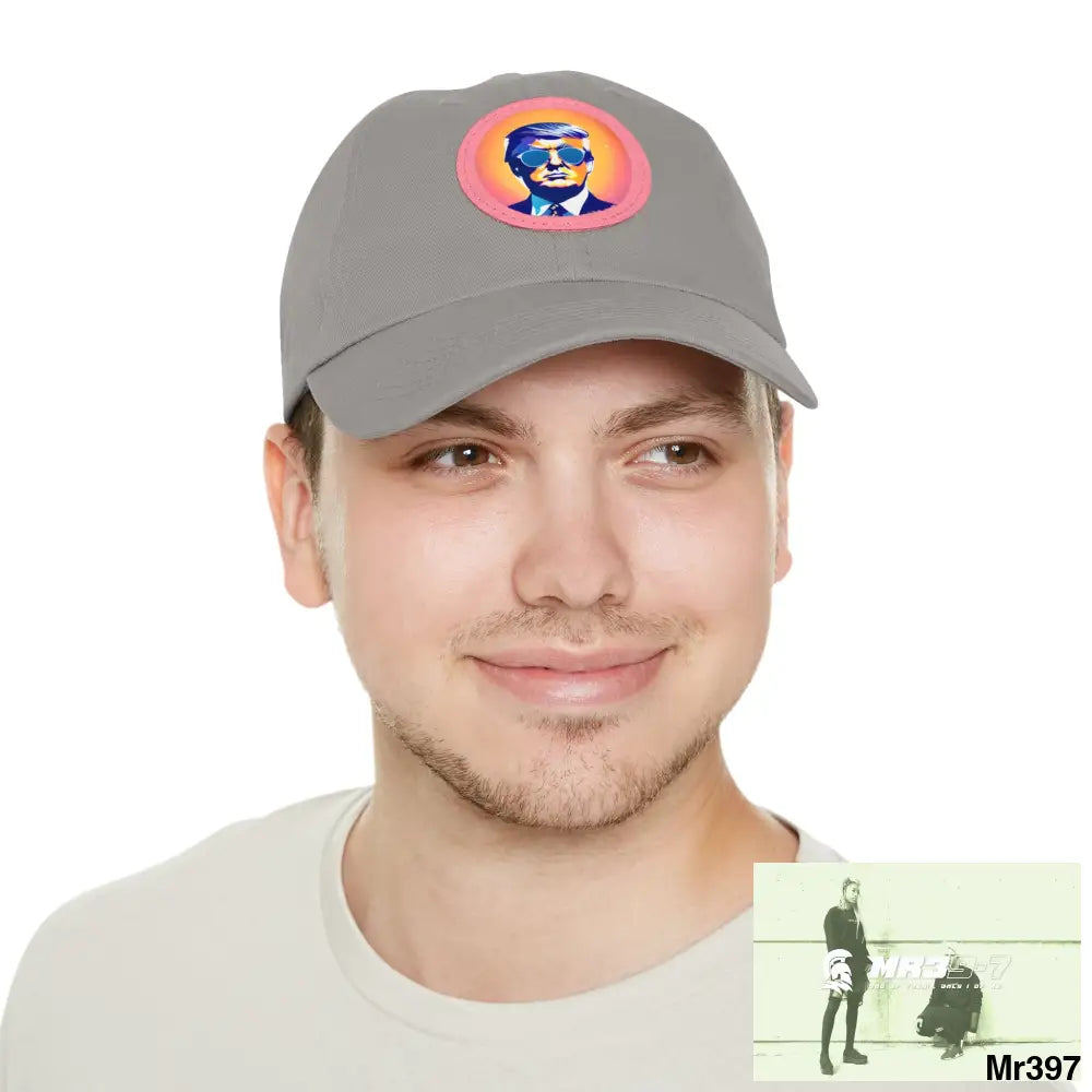 Cool Donald Trump in shades Dad Hat with Leather Patch (Round) Hats