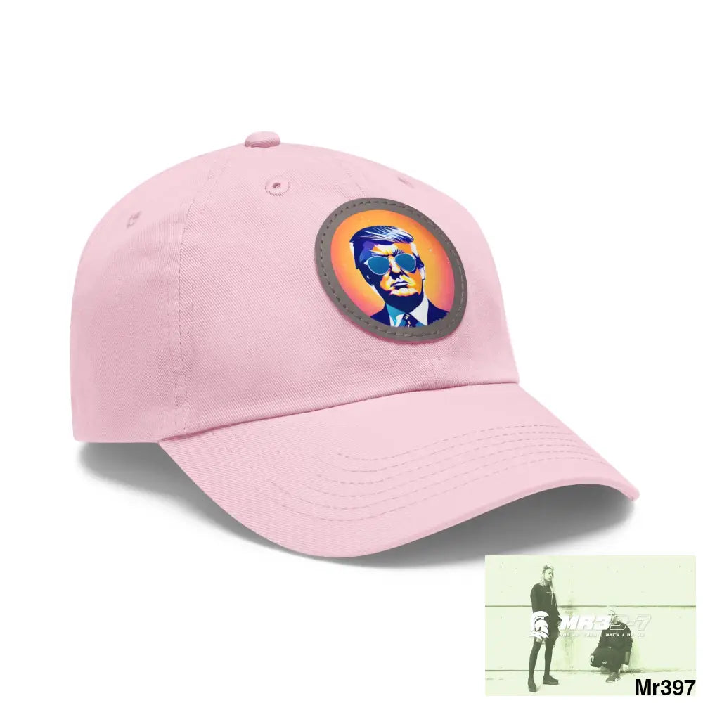 Cool Donald Trump in shades Dad Hat with Leather Patch (Round) Hats
