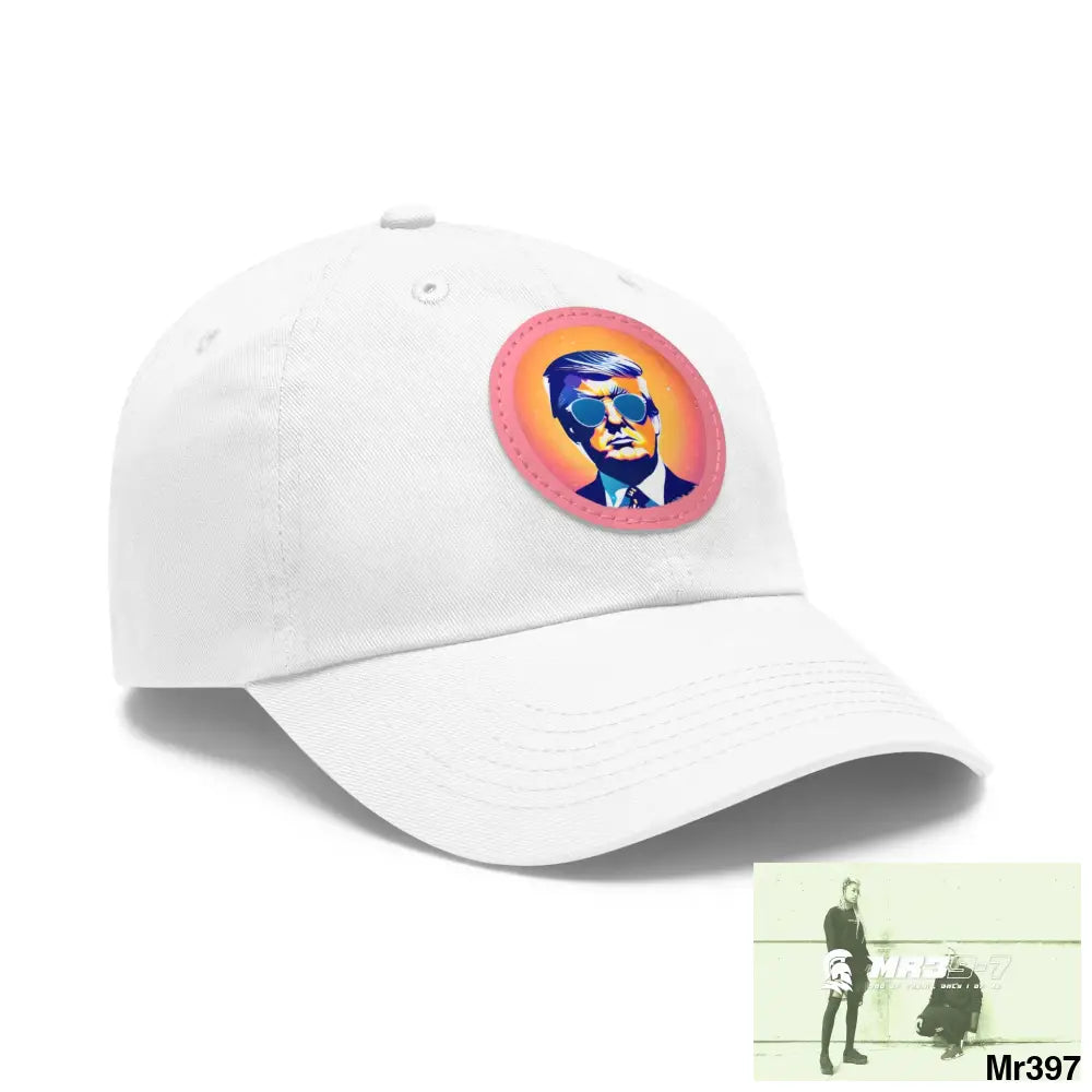 Cool Donald Trump in shades Dad Hat with Leather Patch (Round) Hats