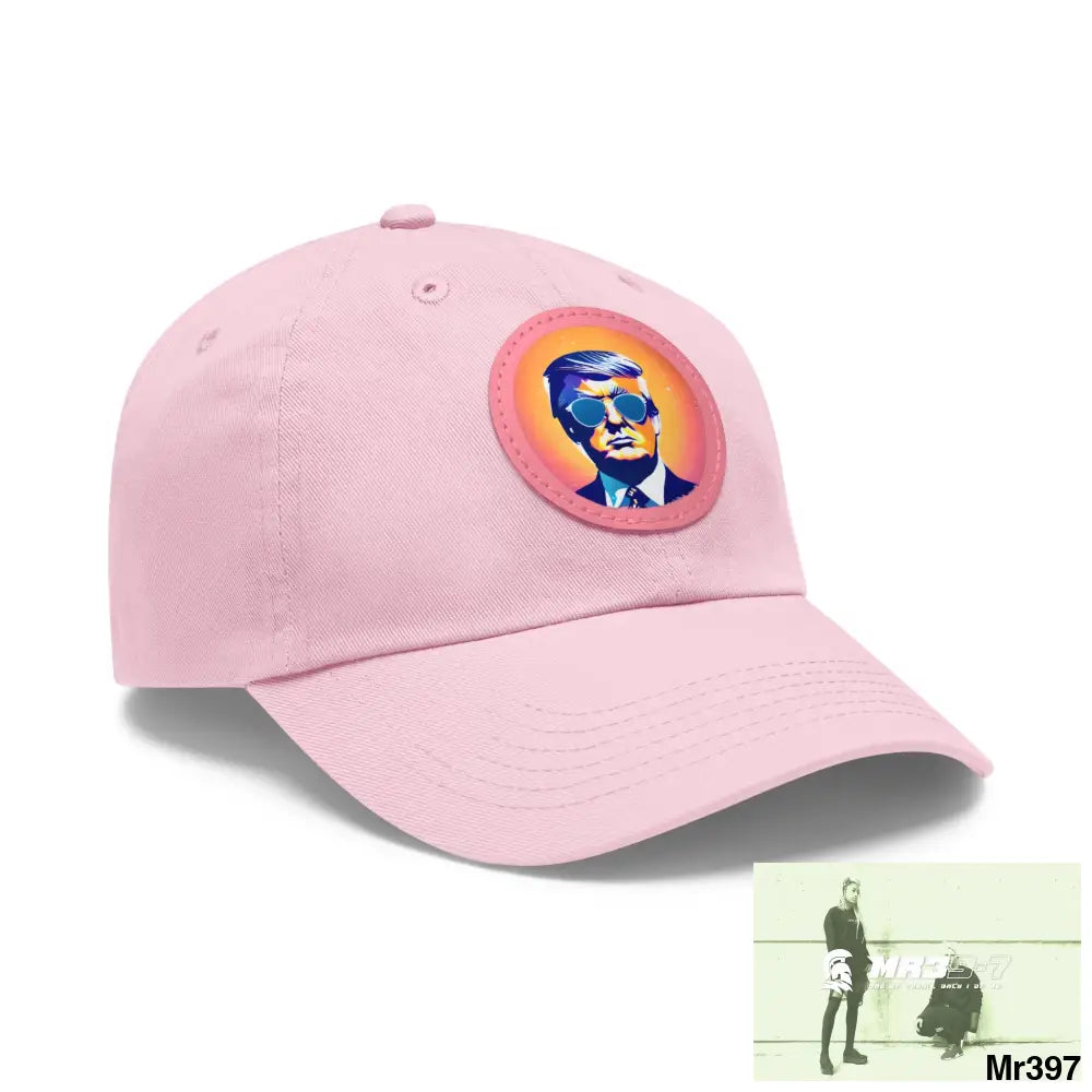 Cool Donald Trump in shades Dad Hat with Leather Patch (Round) Hats