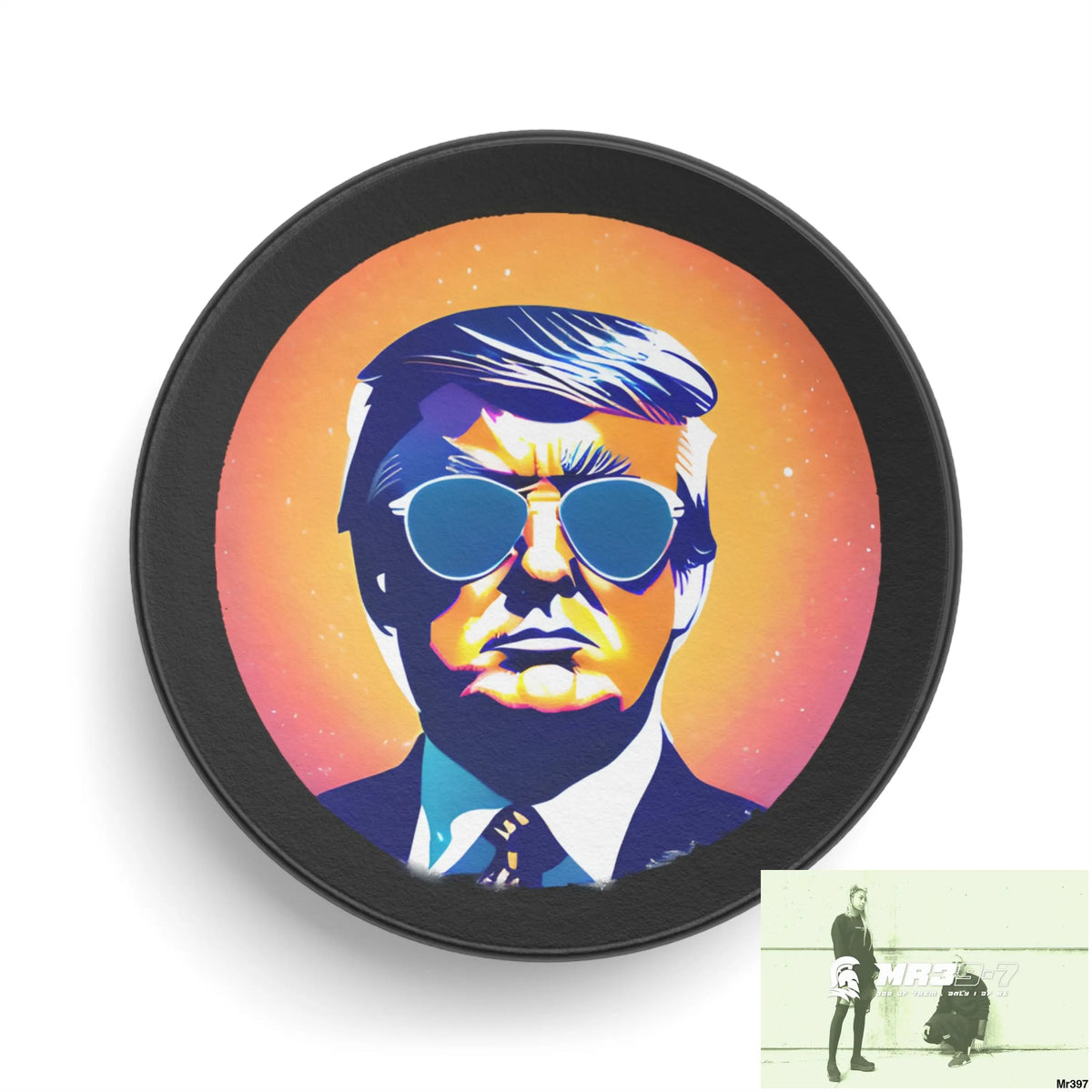 Cool Donald Trump In Shades Hockey Puck 3’’ Accessories