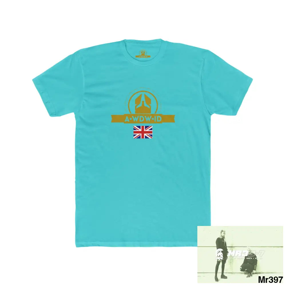 Copy of A Who Dares Wins (ID) RSF Kenya 2015 Matatu OCG Terrorism Men’s Cotton Crew Tee Solid Tahiti Blue / S T-Shirt