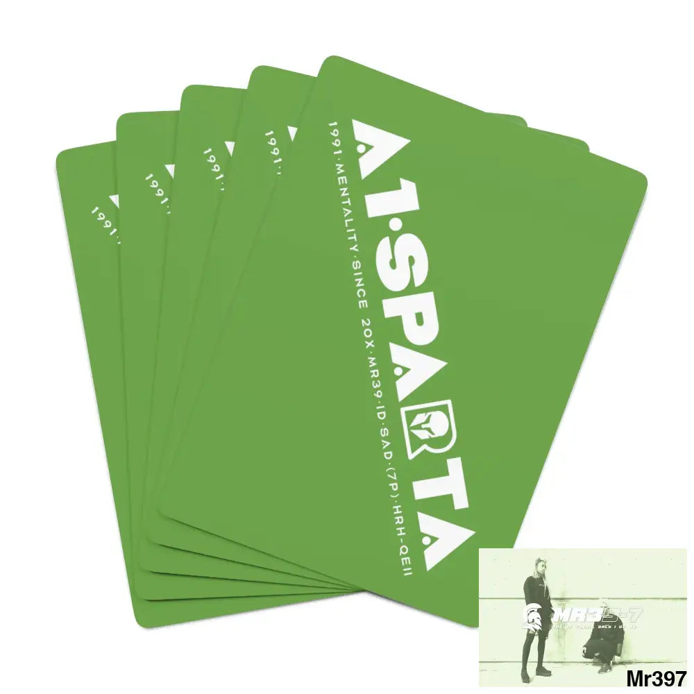 Copy of A1- Peace Sparta Custom Poker Cards 2.47’’ x 3.47’’ / White / Semi Glossy Paper products