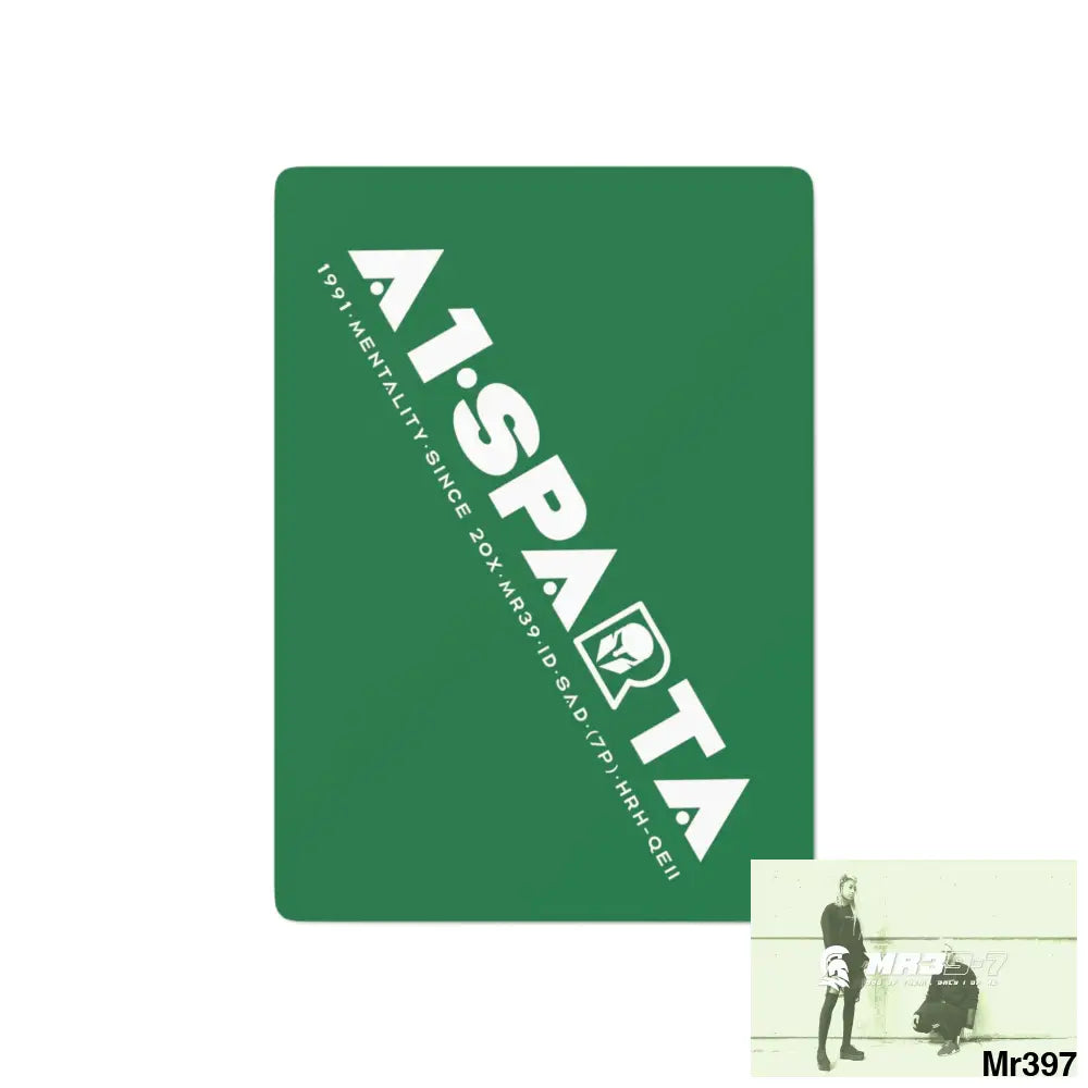 Copy of Copy of A1- Peace Sparta Custom Poker Cards 2.47’’ x 3.47’’ / White / Semi Glossy Paper products