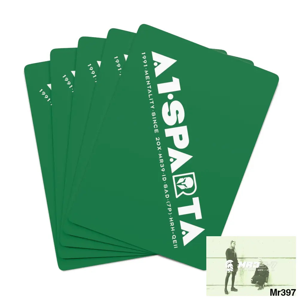 Copy of Copy of A1- Peace Sparta Custom Poker Cards 2.47’’ x 3.47’’ / White / Semi Glossy Paper products