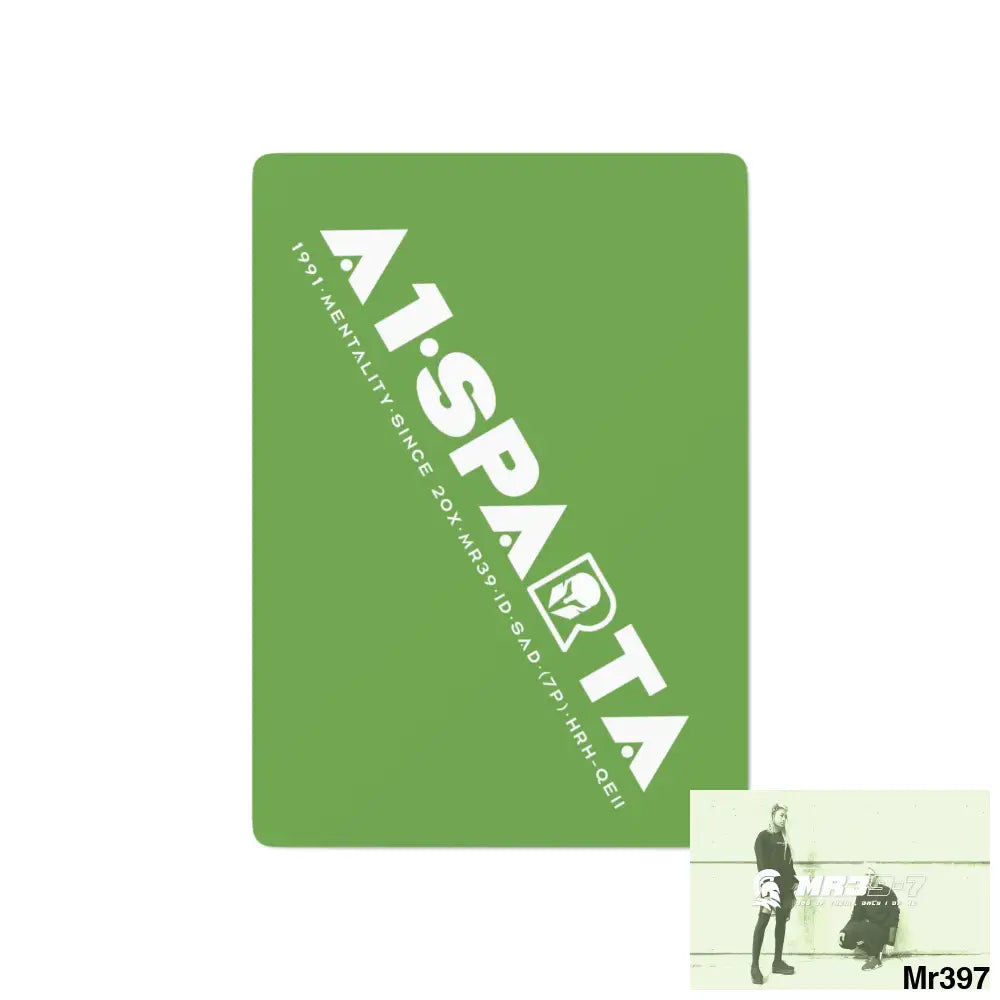 Copy of A1- Peace Sparta Custom Poker Cards 2.47’’ x 3.47’’ / White / Semi Glossy Paper products