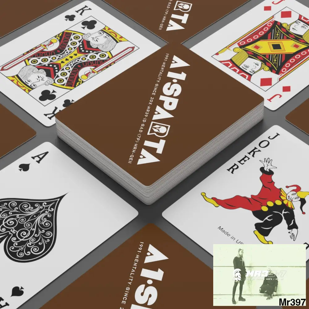 Copy of Copy of A1- Peace Sparta Custom Poker Cards 2.47’’ x 3.47’’ / White / Semi Glossy Paper products