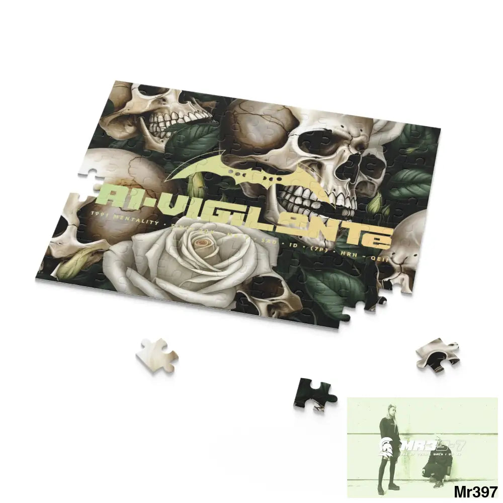 Copy of A1•Sparta Gothic skulls & Roses Puzzle (120 252 500-Piece) Puzzle