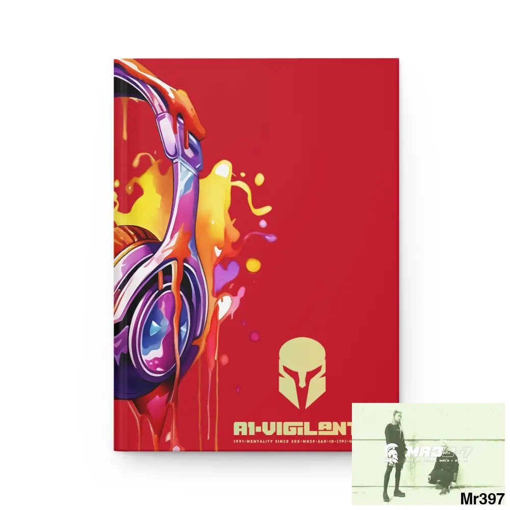 Copy of A1• Vigilante Sparta Melting Headset Hardcover Journal Matte Journal Paper products