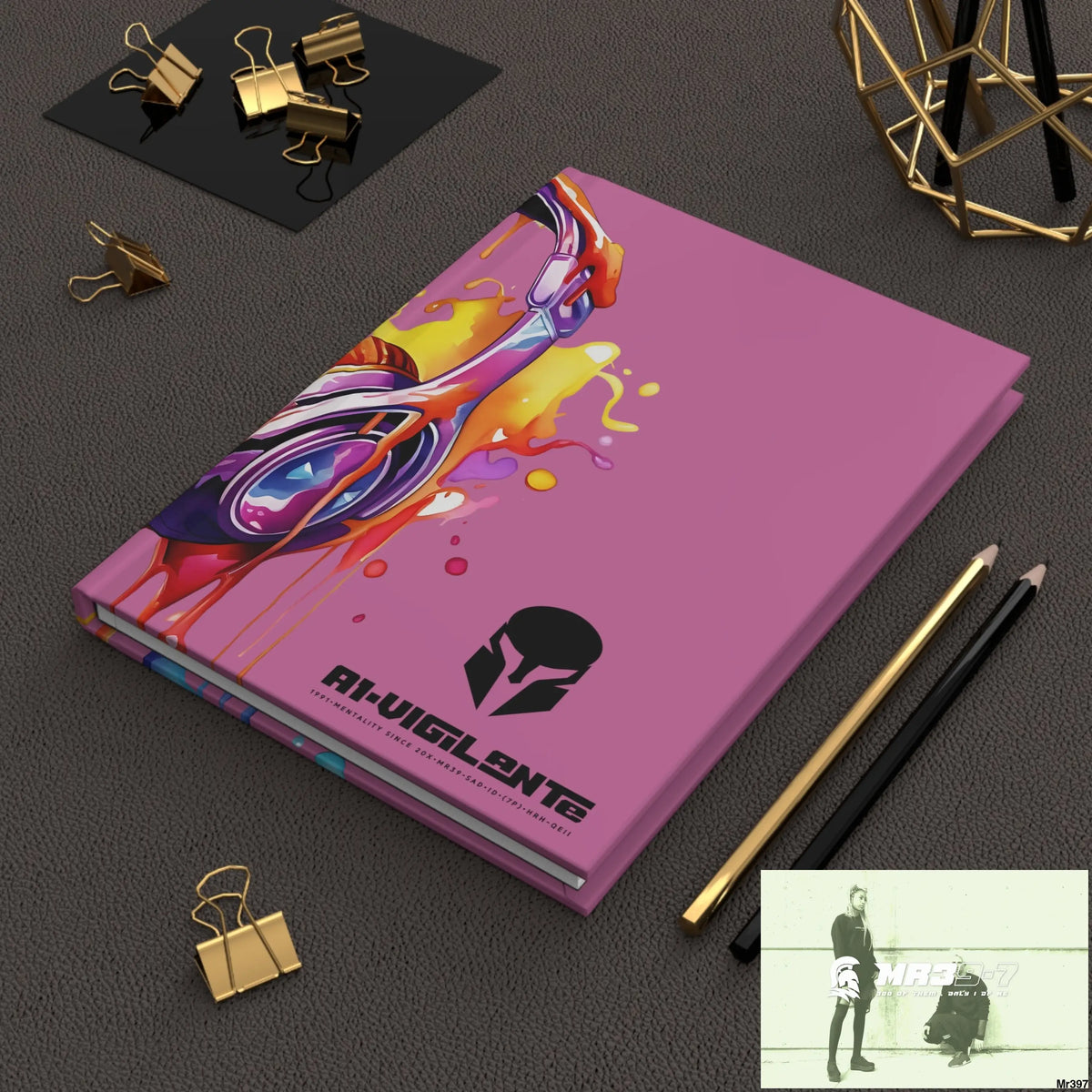 Copy of A1-Vigilante • Sparta Melting Headset Hardcover Journal Matte Journal Paper products