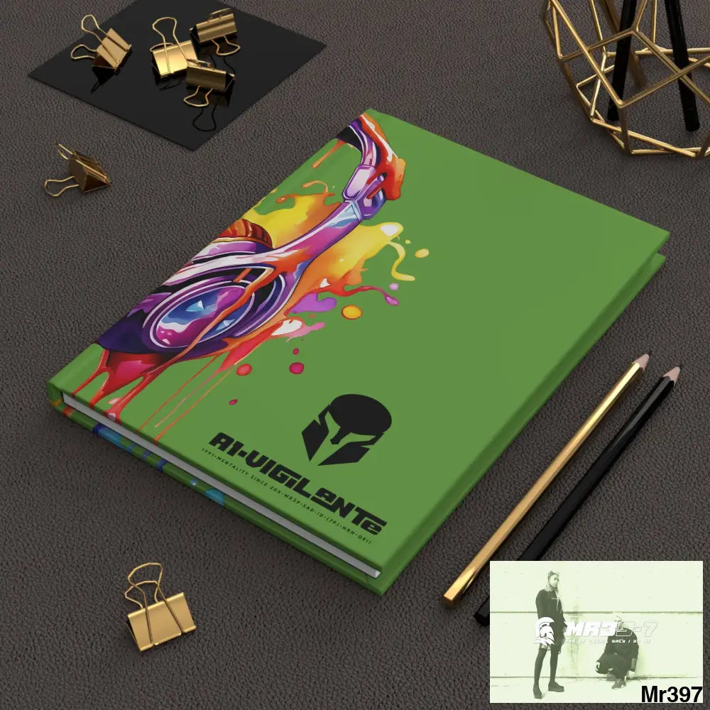 Copy of A1• Vigilante Sparta Melting Headset Hardcover Journal Matte Journal Paper products