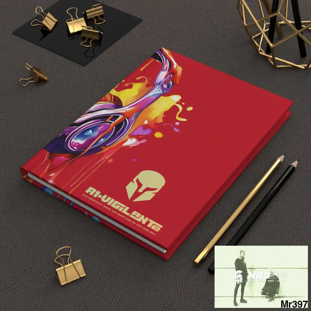 Copy of A1• Vigilante Sparta Melting Headset Hardcover Journal Matte Journal Paper products
