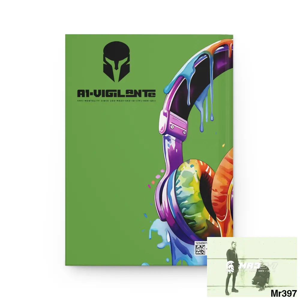 Copy of A1• Vigilante Sparta Melting Headset Hardcover Journal Matte Journal Paper products