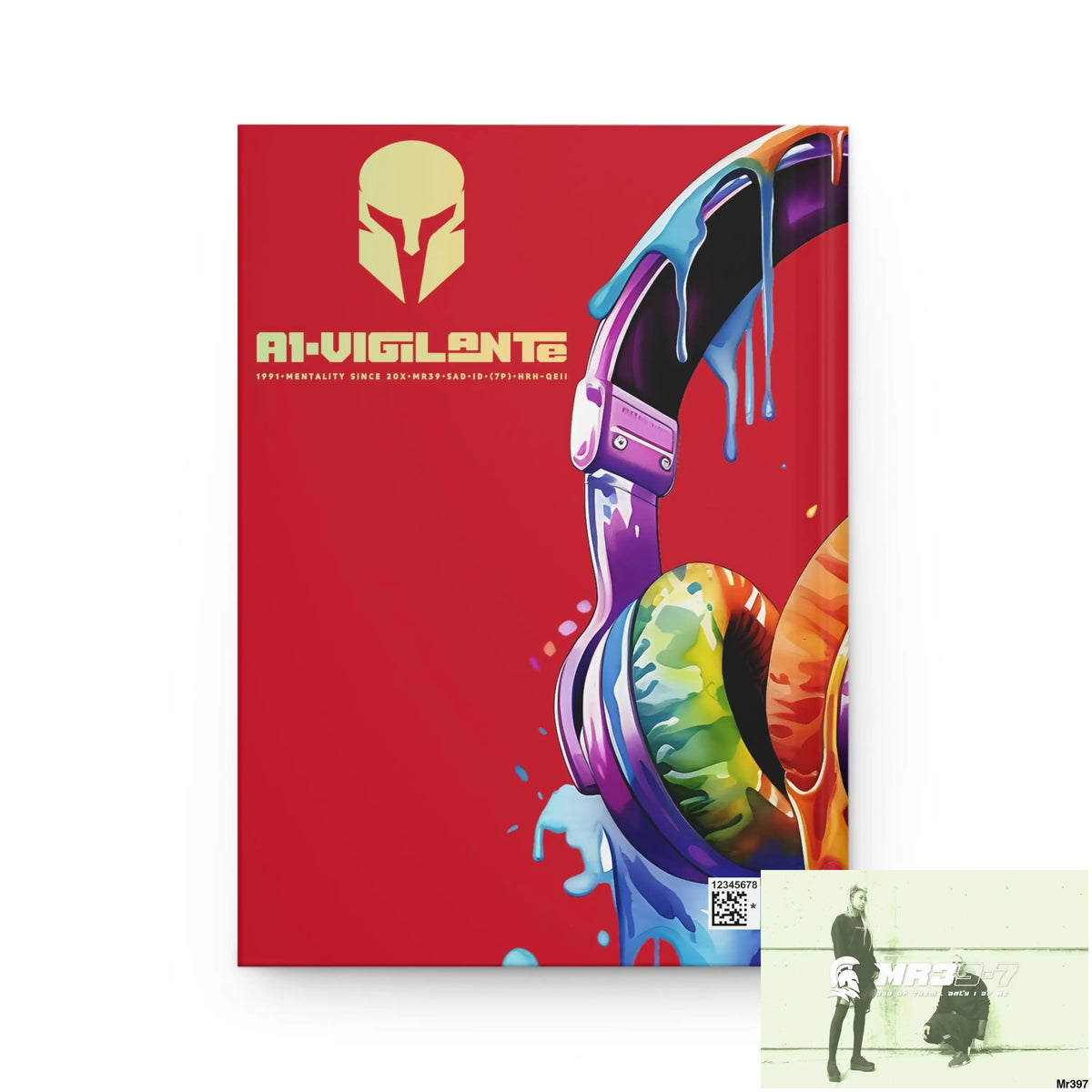 Copy of A1• Vigilante Sparta Melting Headset Hardcover Journal Matte Journal Paper products